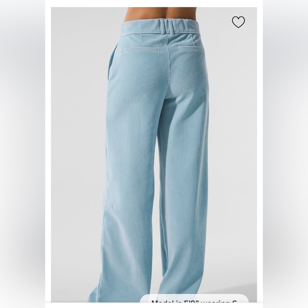 ALO Yoga Black Micro Corduroy Trousers - Picture 4 of 6